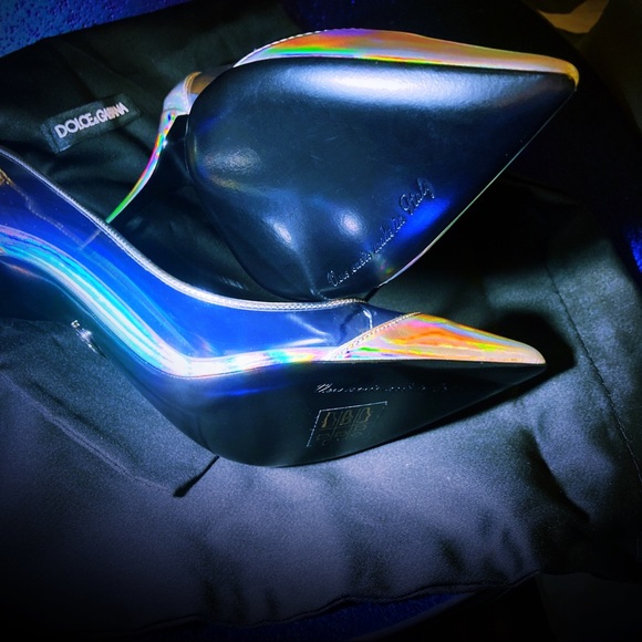 Dolce & Gabbana Cardinale Iridescente pointed-toe Pumps (Actual size 4 !!!!) - Picture 4 of 16